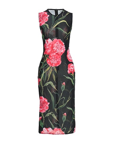 DOLCE&GABBANA Midi dress Black 84% Polyamide, 16% Elastane