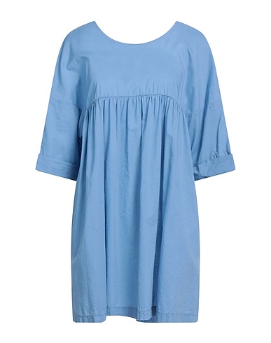 ALESSIA SANTI Short dress Pastel blue 100% Cotton