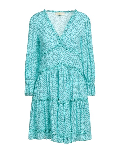 IU RITA MENNOIA Kurzes Kleid Tūrkis 100% Viskose
