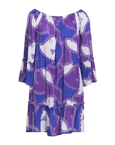 IU RITA MENNOIA Short dress Purple 95% Viscose, 5% Silk