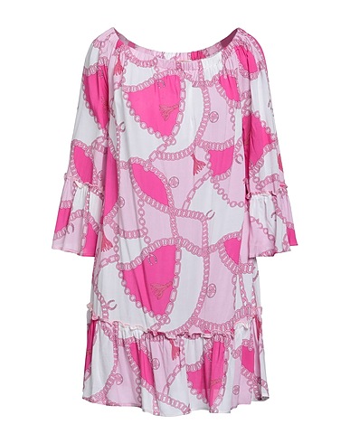 IU RITA MENNOIA Vestito corto Rosa 95% Viscosa, 5% Seta