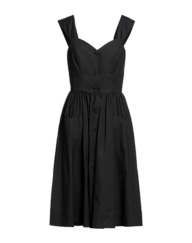 MOSCHINO Midi dress Black 96% Cotton, 4% Elastane
