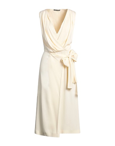 ALBERTA FERRETTI Midi dress Ivory 96% Viscose, 4% Elastane