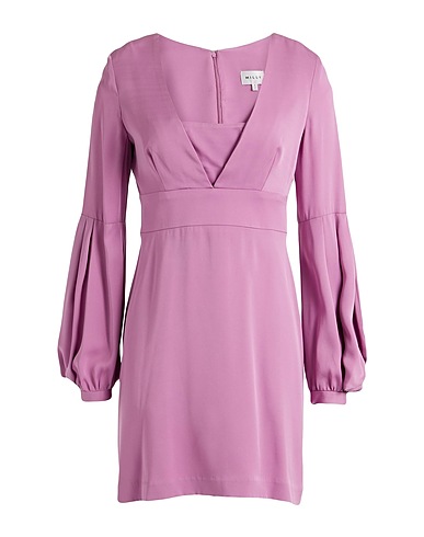 MILLY Short dress Mauve 92% Silk, 8% Elastane