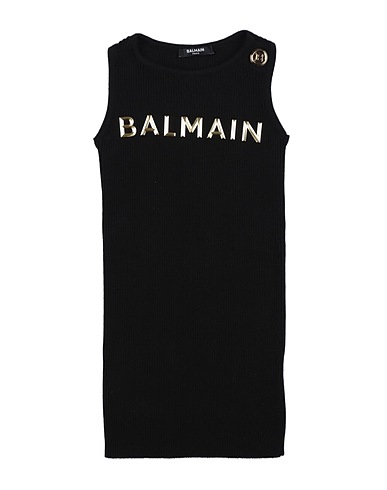 BALMAIN Vestito Nero 100% Cotone
