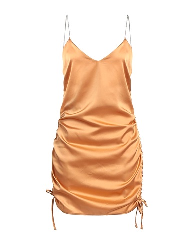 KONTATTO Kurzes Kleid Kamel 97% Polyester, 3% Elastan