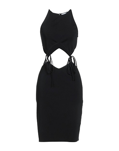BOTTEGA VENETA Midi dress Black 91% Viscose, 7% Polyamide, 2% Elastane