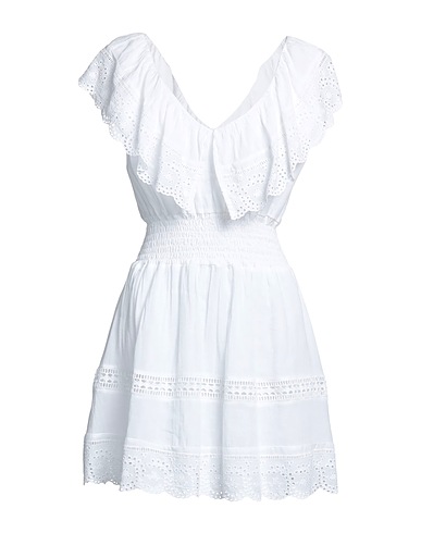 REBEL QUEEN by LIU •JO Short dress White 57% Ramie, 43% Cotton