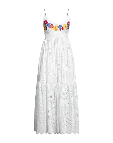 TWINSET Long dress White 100% Cotton