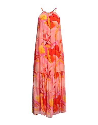 LIU •JO Long dress Orange 70% Viscose, 30% Silk