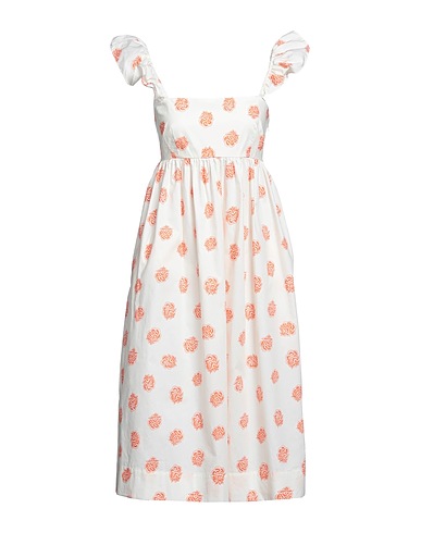 BAUM UND PFERDGARTEN Midi dress Ivory 100% Organic cotton