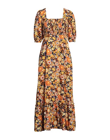 TRAFFIC PEOPLE Vestito midi Giallo ocra 100% Poliestere