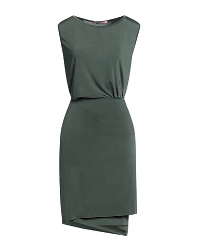 FRANCESCA FERRANTE Short dress Military green 96% Viscose, 4% Elastane