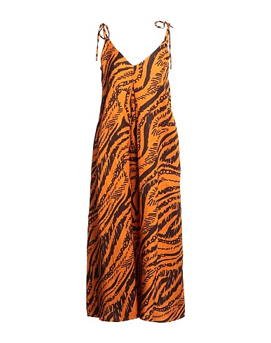 OTTOD'AME Vestito elegante Arancione 63% Viscosa, 37% Lino