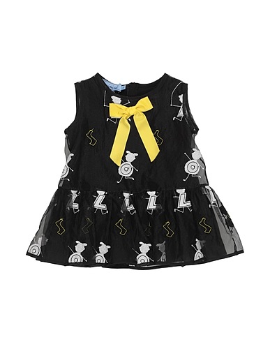 MIMISOL Vestito Baby  Nero 100% Poliestere, Poliammide, Cotone, Elastan