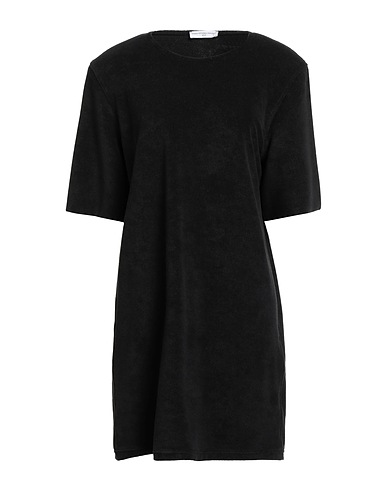 MVP WARDROBE Short dress Black 80% Cotton, 20% Polyester