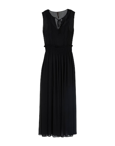 MANILA GRACE Long dress NERO 100% Polyester, Polyamide