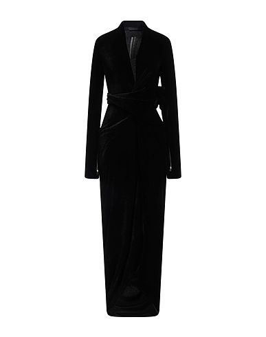 RICK OWENS Long dress Black 82% Viscose, 18% Silk