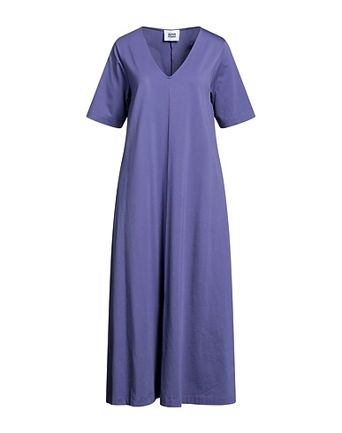 ALPHA STUDIO Midi dress Slate blue 95% Cotton, 5% Elastane