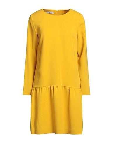 ROSSO35 Short dress Marigold 100% Virgin Wool, Acetate, Polyester