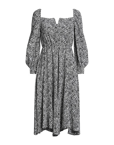 SFIZIO STUDIO Midi dress Black 64% Viscose, 36% Silk