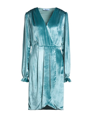 BLUMARINE Midi dress Turquoise 85% Viscose, 15% Silk