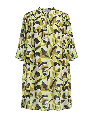 EMMA & GAIA Short dress Lime green 100% Viscose