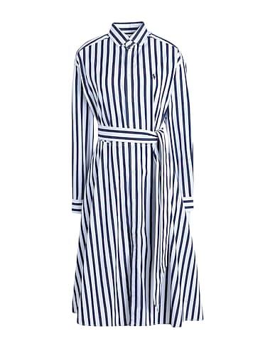 POLO RALPH LAUREN Midi dress Midnight blue 100% Cotton