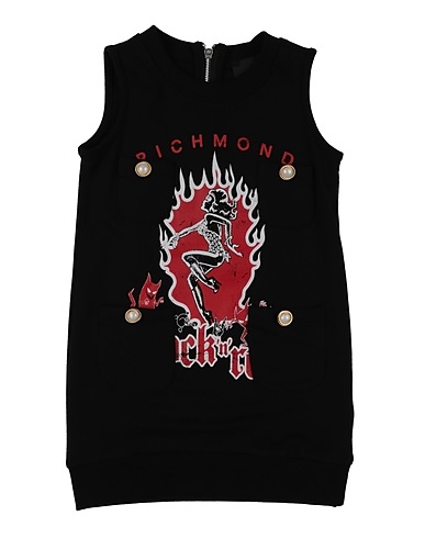 JOHN RICHMOND Dress Black 100% Cotton