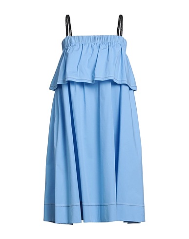 SFIZIO STUDIO Midi dress Pastel blue 96% Cotton, 4% Elastane