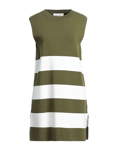 KAOS Short dress Military green 72% Viscose, 28% Polyester