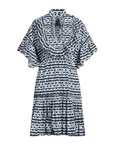 ALESSANDRO ENRIQUEZ Short dress Midnight blue 100% Cotton