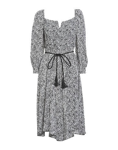 SFIZIO STUDIO Midi dress Black 64% Viscose, 36% Silk