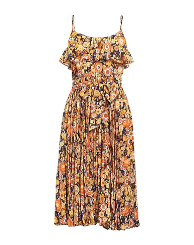 TRAFFIC PEOPLE Vestito midi Giallo ocra 100% Poliestere
