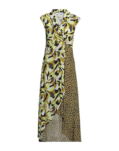 EMMA & GAIA Vestito lungo Verde lime 100% Viscosa