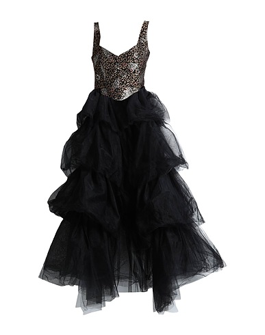 GAëLLE Paris Short dress Black 100% Polyester, Elastane, Polyamide, Acetate