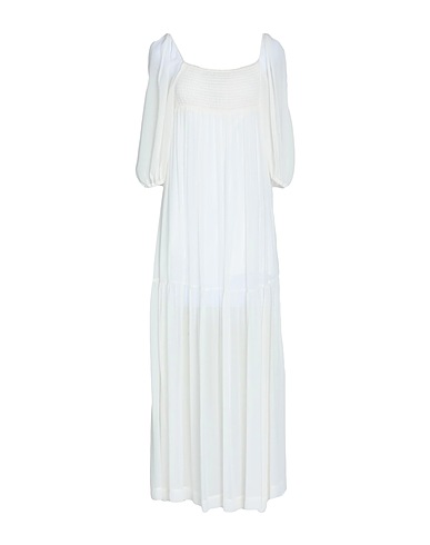 ANIYE BY Langes Kleid Weiß 100% Viskose