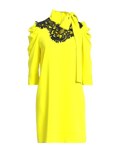 DSQUARED2 Short dress Yellow 100% Polyester, Ceramic
