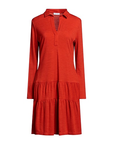 ROSSO35 Vestito midi Ruggine 45% Viscosa, 33% Lana, 22% Poliammide