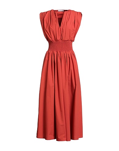 FABIANA FILIPPI Langes Kleid Rostrot 100% Baumwolle