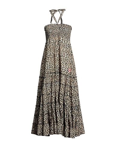 BLUGIRL Midi dress Beige 55% Viscose, 45% Cotton