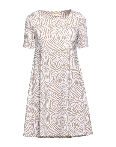 IU RITA MENNOIA Short dress Beige 83% Polyamide, 17% Elastane