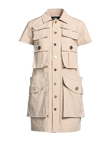 DSQUARED2 Hemdkleid Beige 97% Baumwolle, 3% Elastan