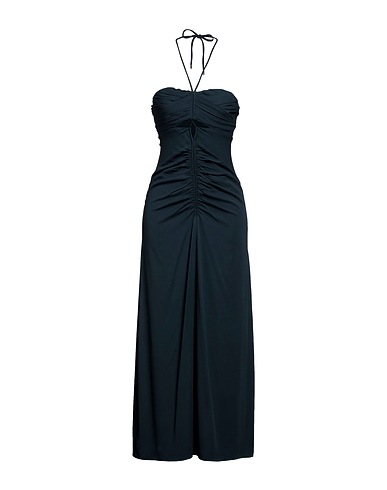 SELF-PORTRAIT Midi dress Deep teal 96% Viscose, 4% Elastane