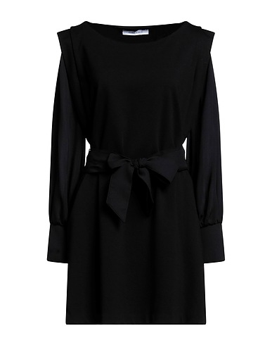 EMMA & GAIA Short dress Black 65% Viscose, 30% Polyamide, 5% Elastane, Polyester