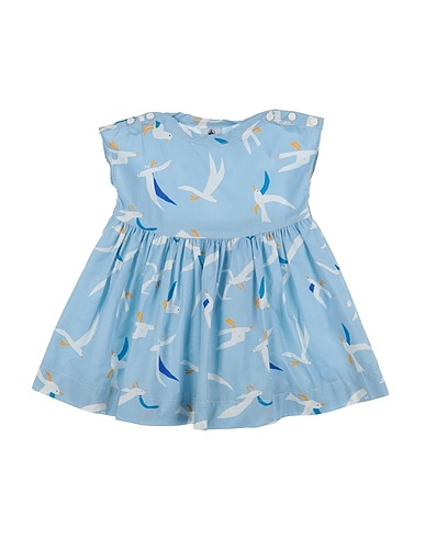 PETIT BATEAU Babykleid Himmelblau 100% Baumwolle
