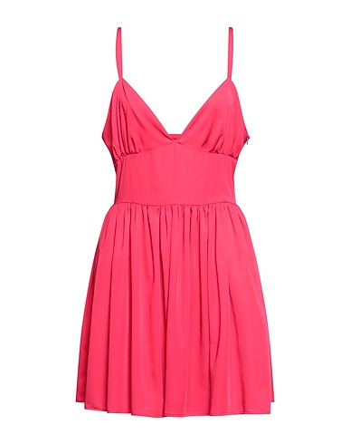 5RUE Short dress Red 97% Polyester, 3% Lyocell