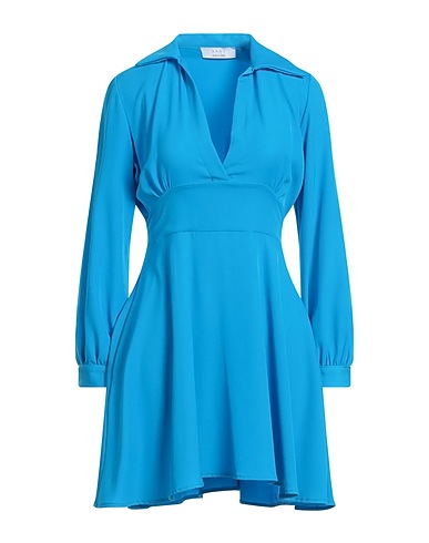 KAOS Robe courte Bleu d'azur 95% Polyester, 5% Élasthanne