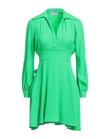 KAOS Short dress Green 95% Polyester, 5% Elastane