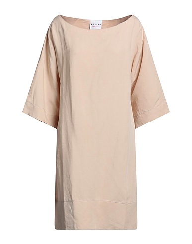PEPITA Short dress Beige 64% Viscose, 36% Linen